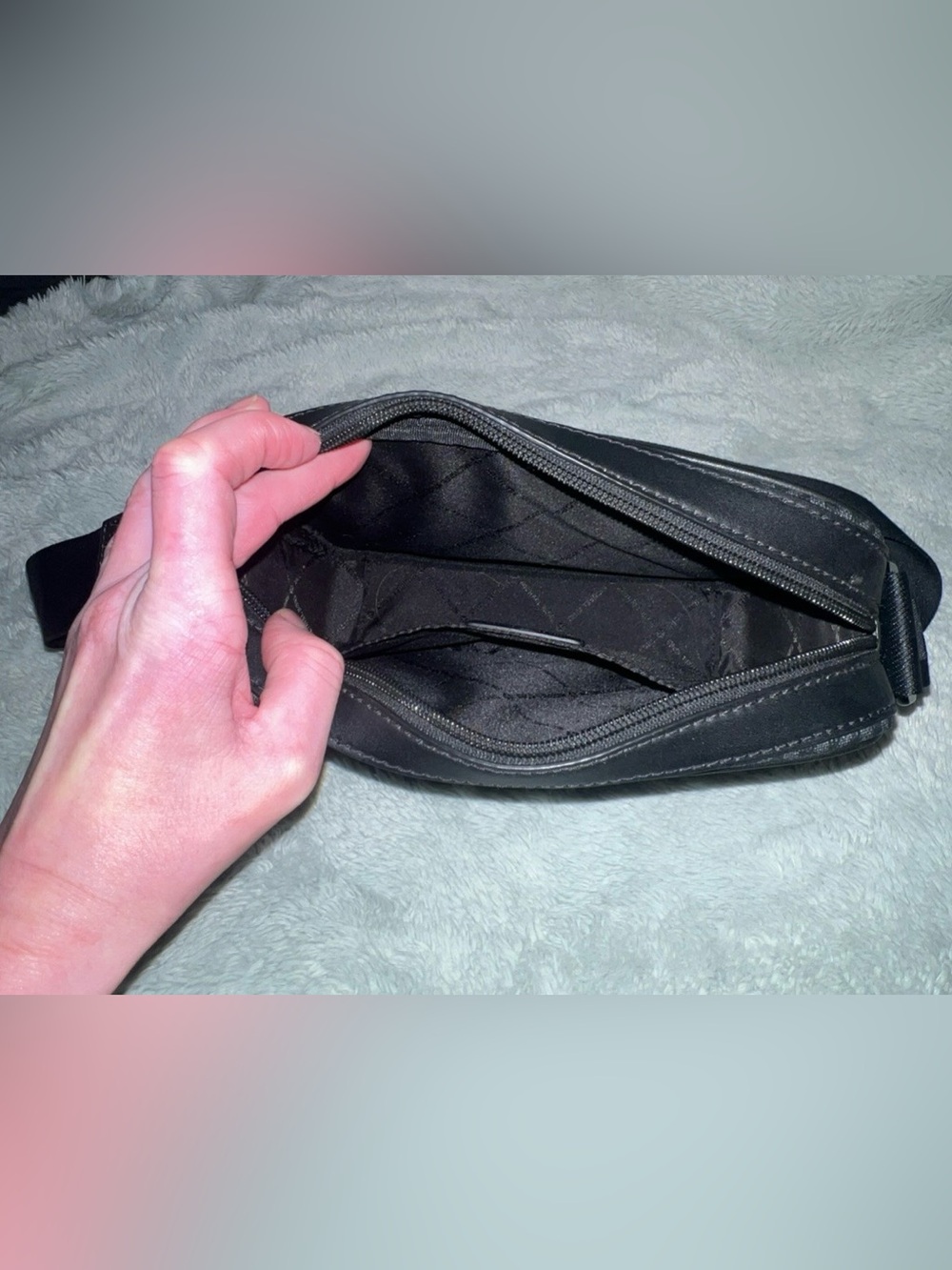 Michael Kors Black MK Monogram Crossbody Belt Bag - Picture 3 of 4